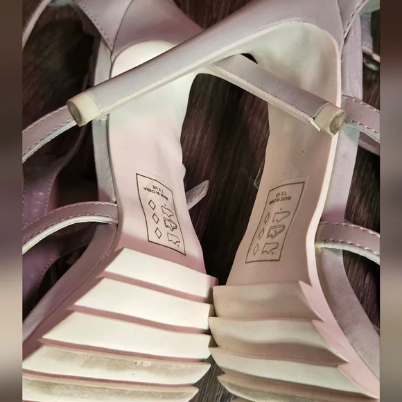 Beau & Ashe sporty gladiator gray & white heels STUNNING  Sz7.5 - Picture 5 of 10